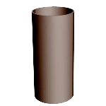 Труба водосточная пластиковая Docke, 3м (шоколад)