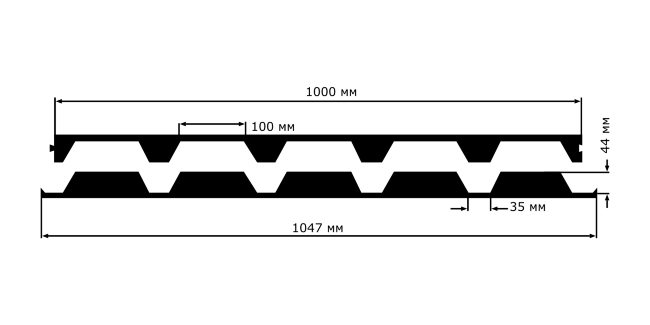 Уплотнитель С-44 х1000-А,В 1м