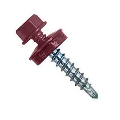 Саморез кровельный 5,5х32 крашеный RAL 3005 (красное вино)