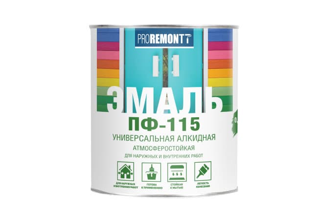 Эмаль ПФ-115 PROREMONT бел.глянц 0,9 кг