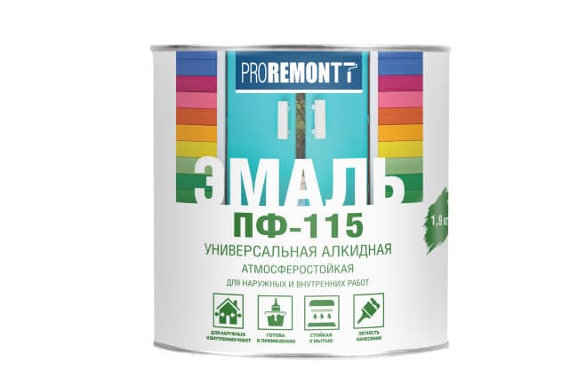 Эмаль ПФ-115 PROREMONT Шоколадно-коричневый,1,9кг Эмаль ПФ-115 PROREMONT Шоколадно-коричневый,1,9кг